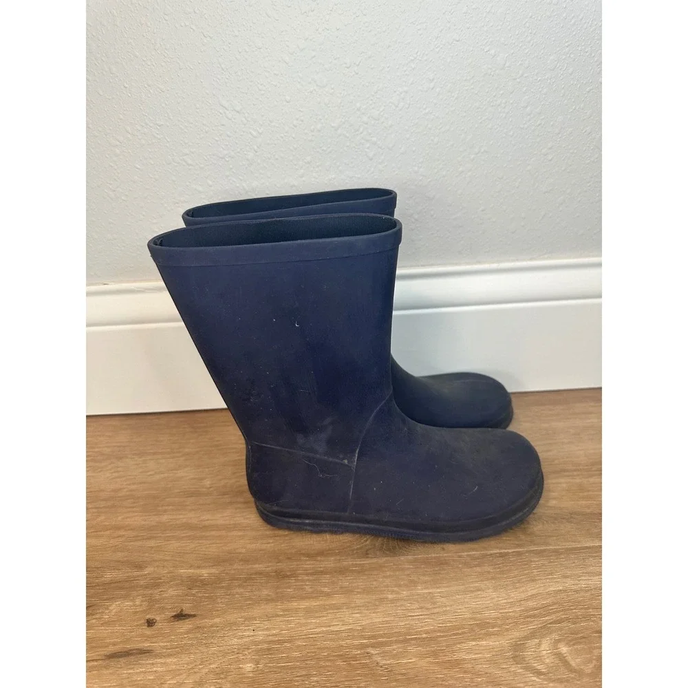 Target Rain Boots Kids Size 13 Navy Blue Waterproof Rubber Puddle Jumpers Spring